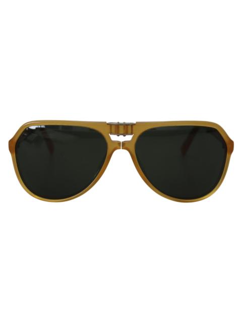 Dolce & Gabbana Yellow Acetate Black Lens Aviator DG4196 Sunglasses