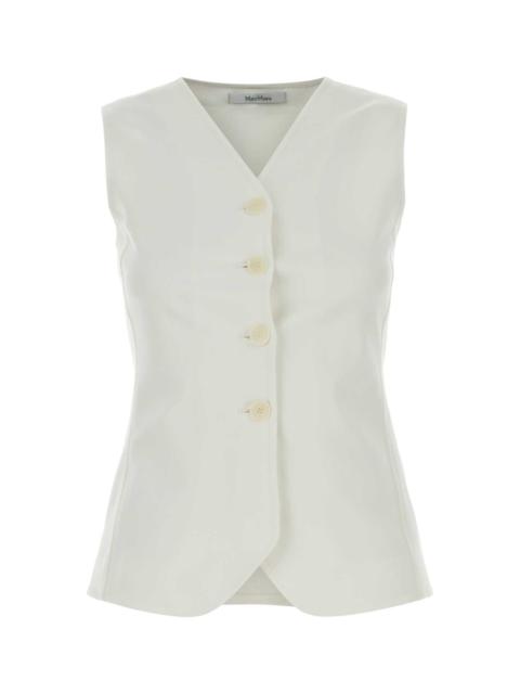 Max Mara Max Mara Women White Jersey Fornovo Vest