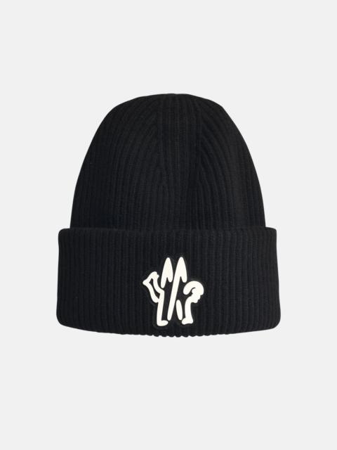 BLACK VIRGIN WOOL BEANIE