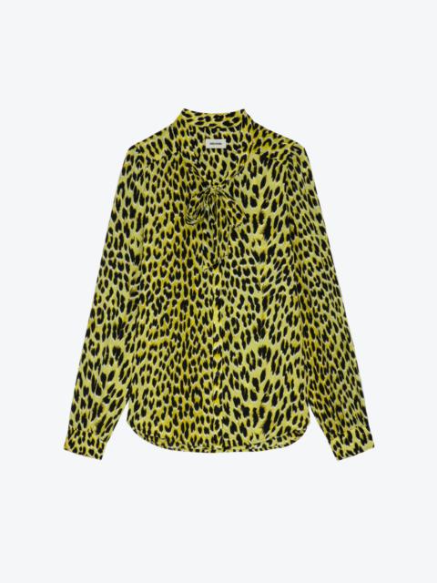 Zadig & Voltaire Taos Leopard Silk Blouse
