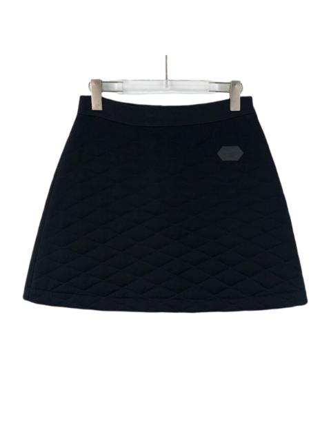 Louis Vuitton Louis Vuitton Black Pocket Logo Monogram Cotton Skirt