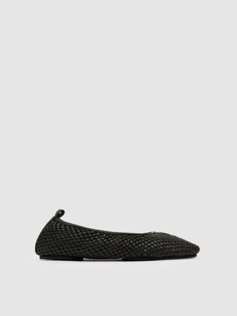 ST. AGNI Lattice Weave Ballet Flat - Black