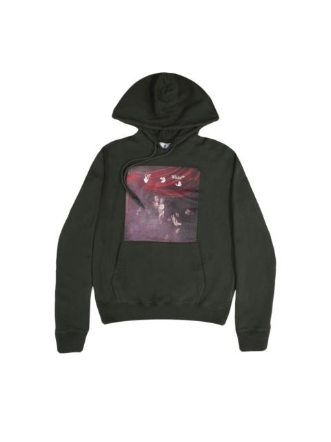 Off-White Off-White Sprayed Caravaggio Slim Hoodie 'Green/White'