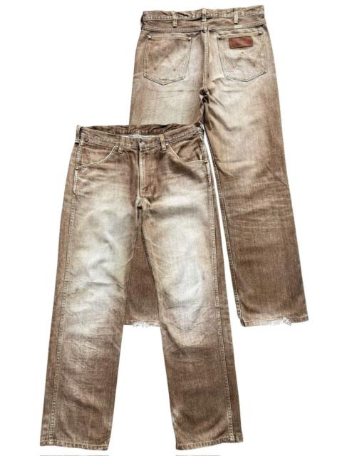 Other Designers Vintage 90s Wrangler Faded Brown Straight Denim Jeans 33x31