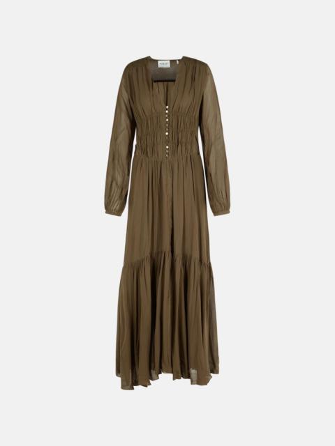 Isabel Marant Étoile BRIANE' KHAKI VISCOSE DRESS