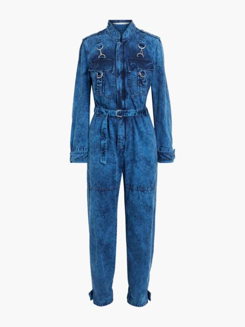 Stella McCartney Belted buckle-detailed denim jumpsuit