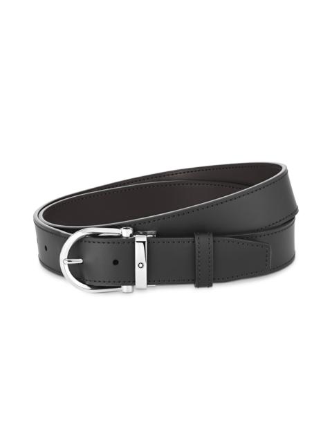 Montblanc Horseshoe buckle black/brown 35 mm reversible leather belt