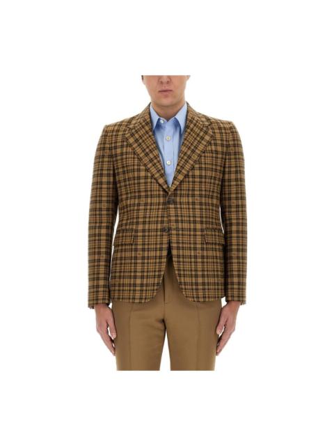 GUCCI Checkered Button-up Jacket