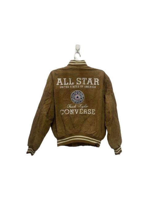 Converse VTG Leather Converse Bomber Suede Jacket