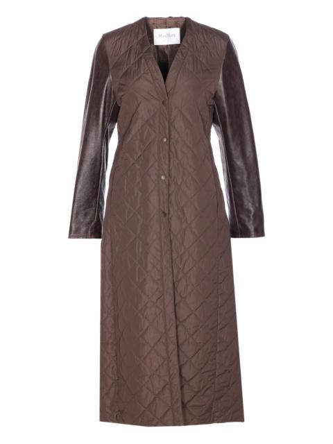 Max Mara quilted leather sleeve berta coat