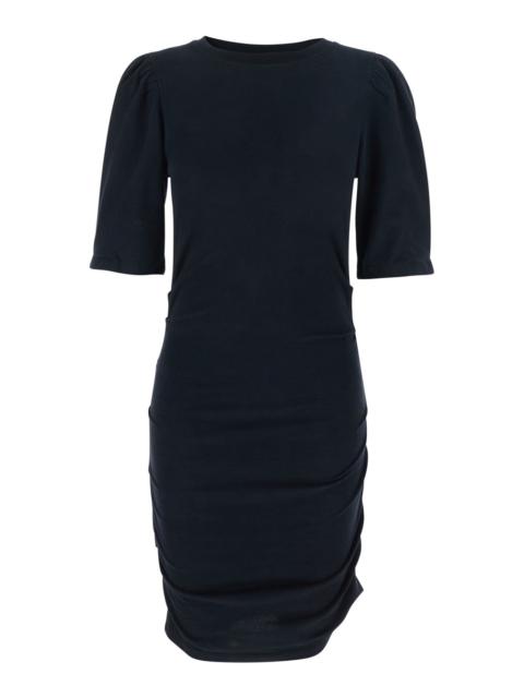 Isabel Marant Isabel Marant Women 'Mylda' Black Crew Neck Dress With Pleated Details In Cotton Woman