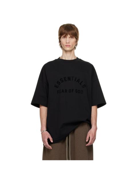 ESSENTIALS Black Bonded T-Shirt