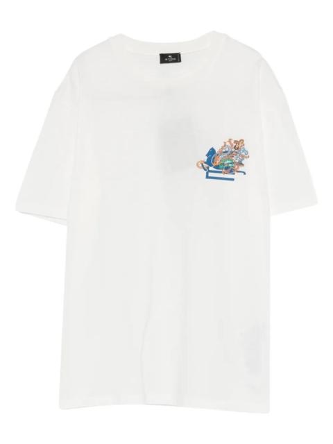 Etro T-Shirt With Embroidered Logo