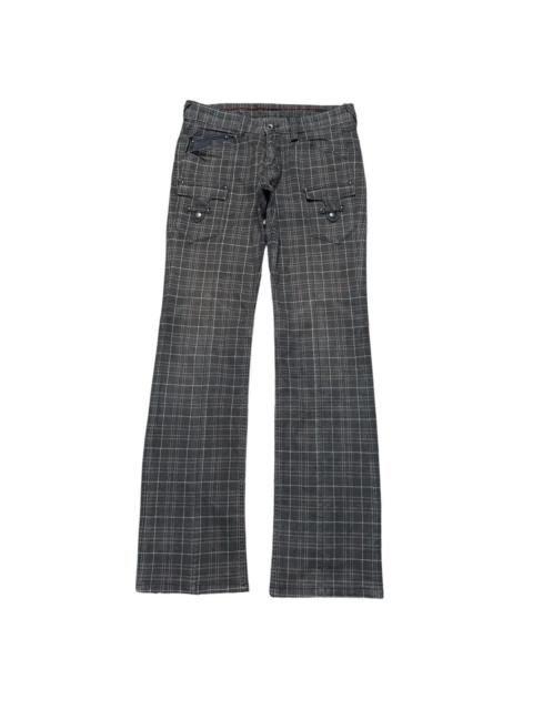 Other Designers Nicole Club For Men Checkered Denim Flare Jeans