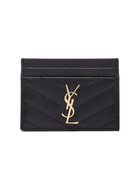 SAINT LAURENT Monogramme Quilted Credit Card Case