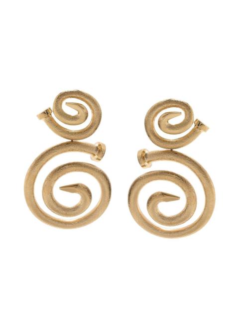 DAVID WEBB Spiral Nail Earrings
