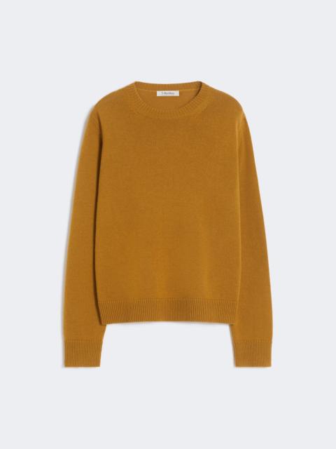 'S Max Mara Wool and cashmere sweater with patch detail - MUSTARD