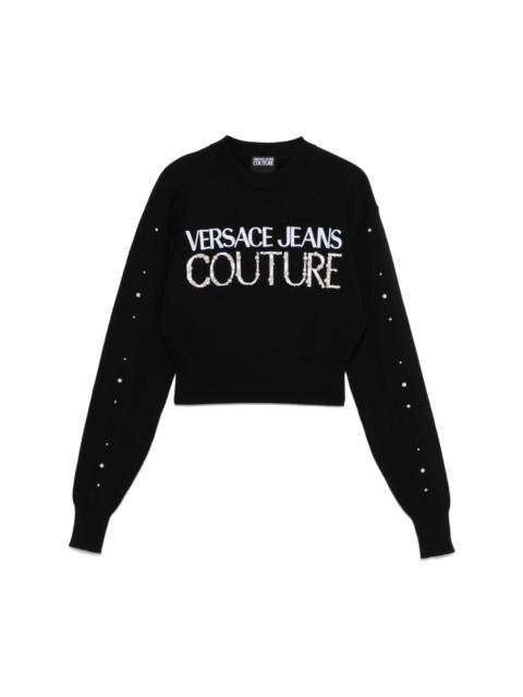 VERSACE JEANS COUTURE logo-embroidered sweater
