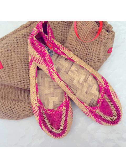 Other Designers Mocora - Brand New Flats Handcrafted Lightweight Woven Pink/Tan