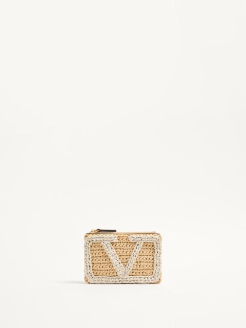 Valentino VALENTINO GARAVANI VIVA SUPERSTAR SYNTHETIC RAFFIA POUCH