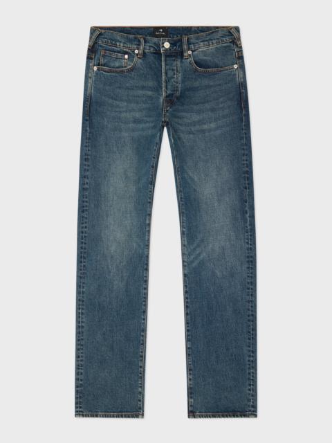 Paul Smith Standard-Fit 11.8oz 'Crosshatch Stretch' Blue-Rinse Jeans