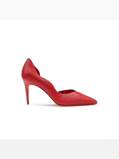 Santoni Women's red leather high-heel pump