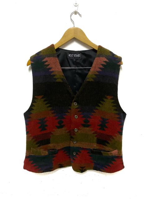 Other Designers Japanese Brand - Japanese Abstract Aztec Navajo Wool Vest