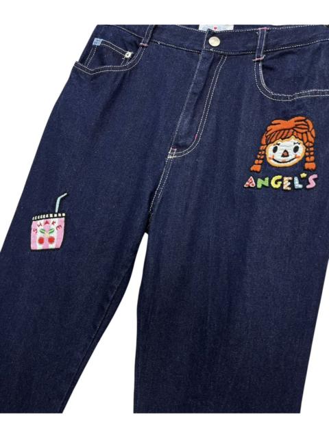 Other Designers Angel Blue × Hysteric Glamour - 💕 CUTENESS 💕Vintage ANGEL BLUE Cute Embroidery Blue Jeans