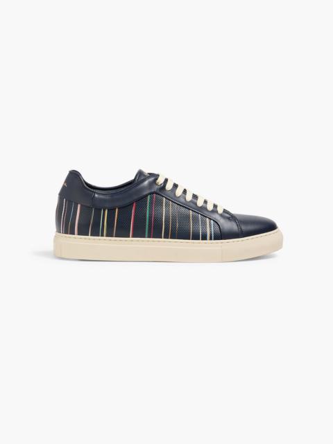 Paul Smith Striped smooth and textured-leather sneakers