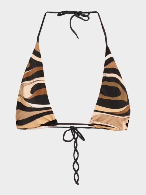 PUCCI Marmo Triangle Bikini Top