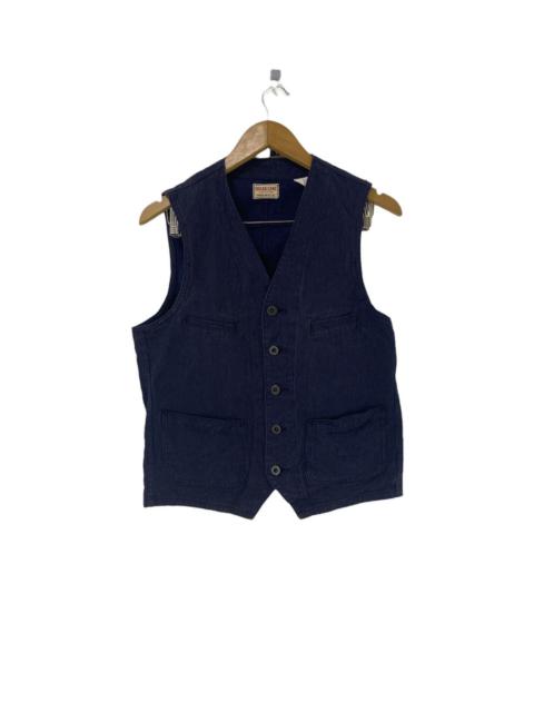 Other Designers Vintage Sugar Cane Stripe Vest Worker Clothing Made In USA