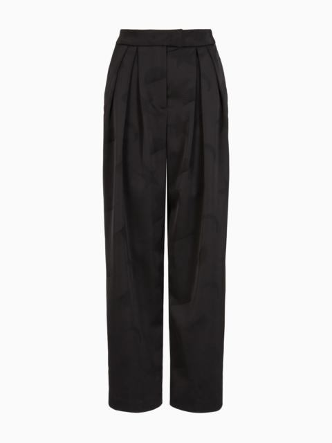 EMPORIO ARMANI Moon Capsule collection trousers in jacquard with detachable peplum
