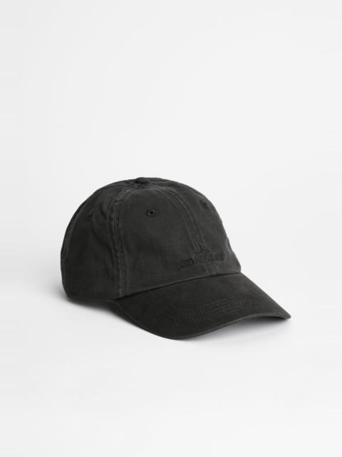 Stone Island STONE ISLAND BRUSHED COTTON GARBADINE HAT BLACK