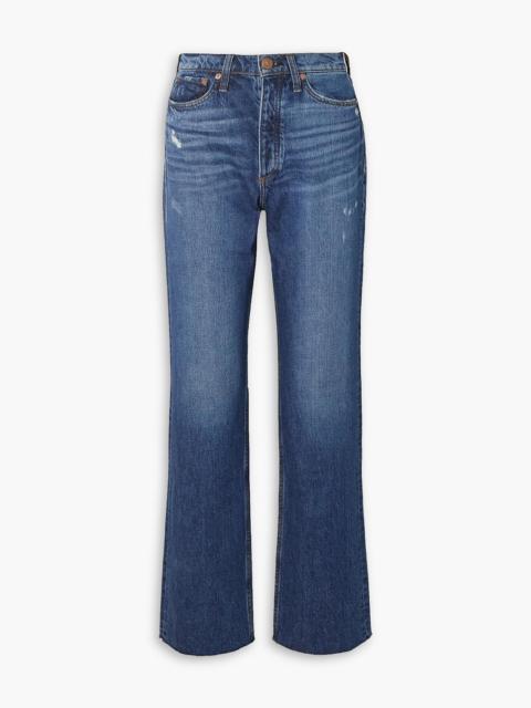 rag & bone Alex distressed high-rise straight-leg jeans