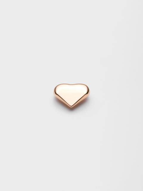 Prada Eternal Gold Nano Heart single earring in pink gold