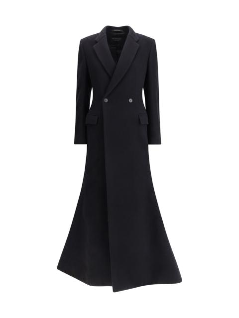 BALENCIAGA Balenciaga Women Oversized Godet Double-Breasted Coat