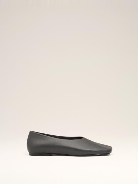 AMI Paris BLACK LEATHER BICOLOR BALLERINAS