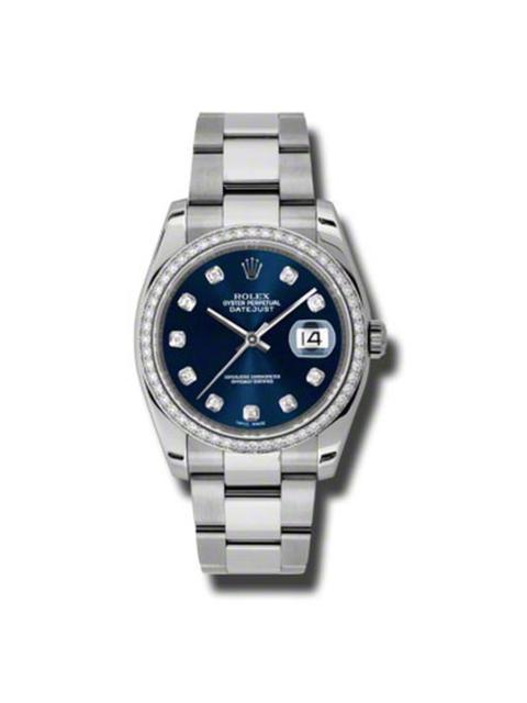 ROLEX Rolex Oyster Perpetual Datejust 36 Blue Dial Stainless Steel Bracelet Automatic Ladies Watch 116244B