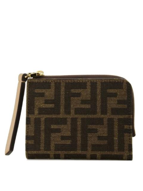 FENDI Fendi Slim Baguette FF Jacquard Compact Wallet