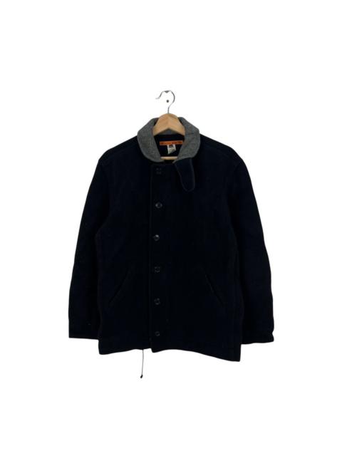 Other Designers Japanese Brand - VINTAGE ORANGE HELMET WOOL JACKET INSPIRED BY ISSEY MIYAKE