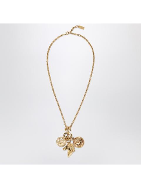 Chloé Charm Necklace In Vintage Gold Brass Women