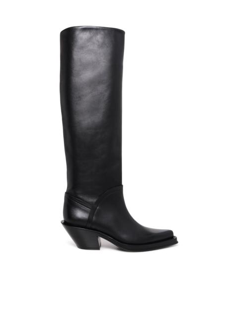 GABRIELA HEARST Camero Knee-High Cowboy Boot in Black Leather