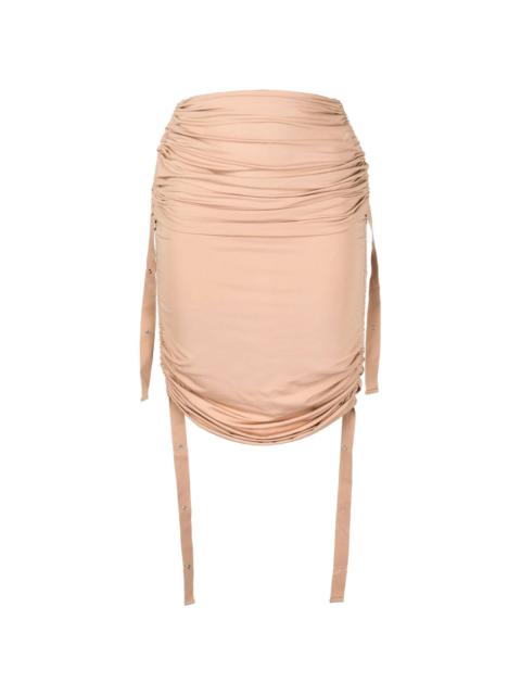 Dion Lee Doric ruched midi skirt