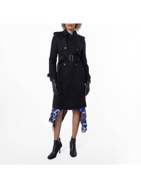 Burberry Burberry Notched-Lapel Belted Cashmere Trench Coat