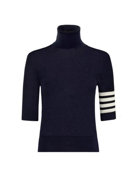 Thom Browne FINE MERINO WOOL 4-BAR RELAXED FIT TURTLENECK