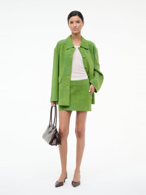 STAUD STAUD CREST SUEDE SKIRT LEAF SUEDE