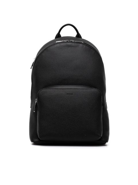 BOSS grained leather backpack