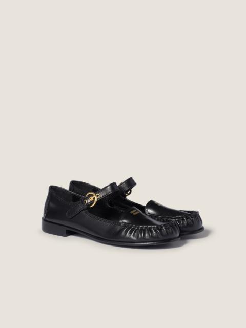 Miu Miu Leather loafers with strap
