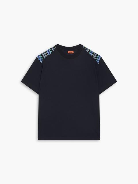 Missoni Crochet-trimmed cotton-jersey T-shirt