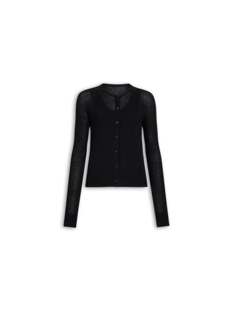 Alaïa LAYER WOOL CARDIGAN